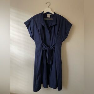 Finley Navy Midi Dress, Size M
